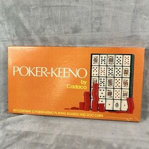 Vintage 1977 Poker-Keeno by Cadaco includes Boards, Cards & Chips